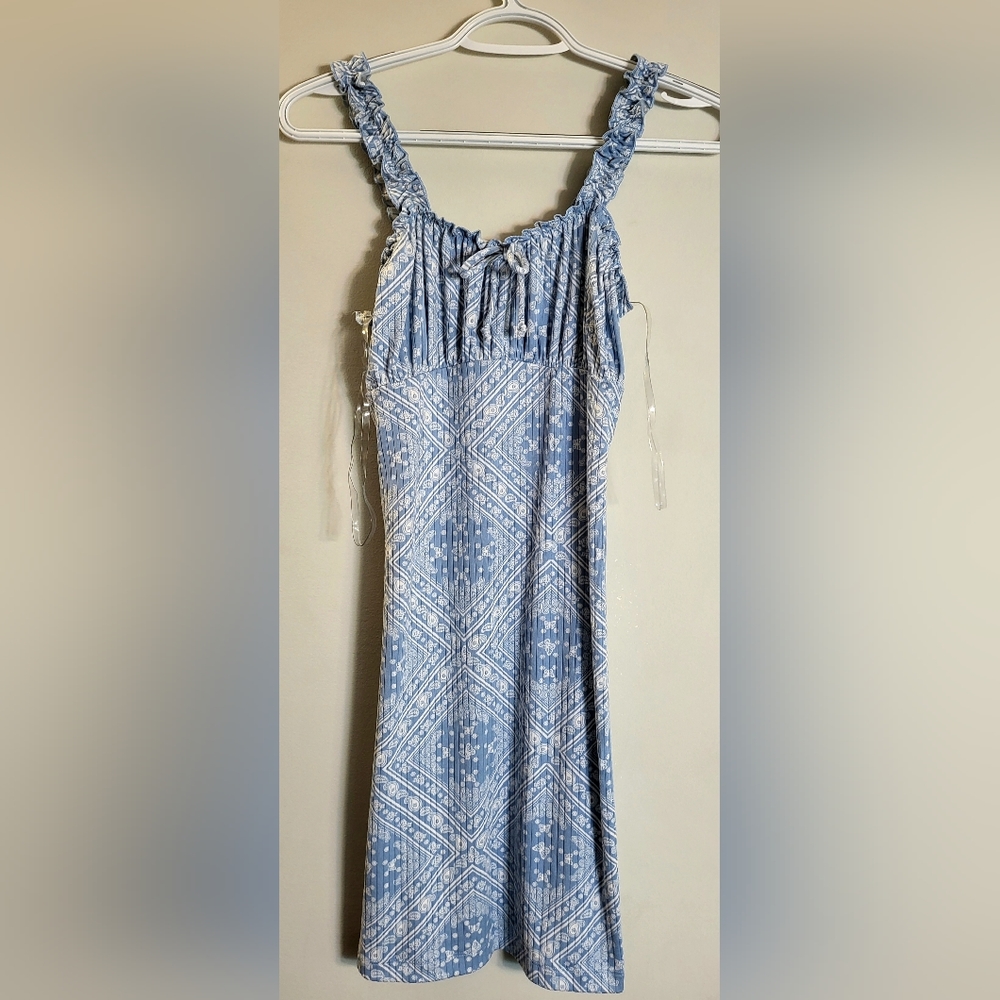 Lily Bleu Midi Bandana Butterfly Print Dress Size Small